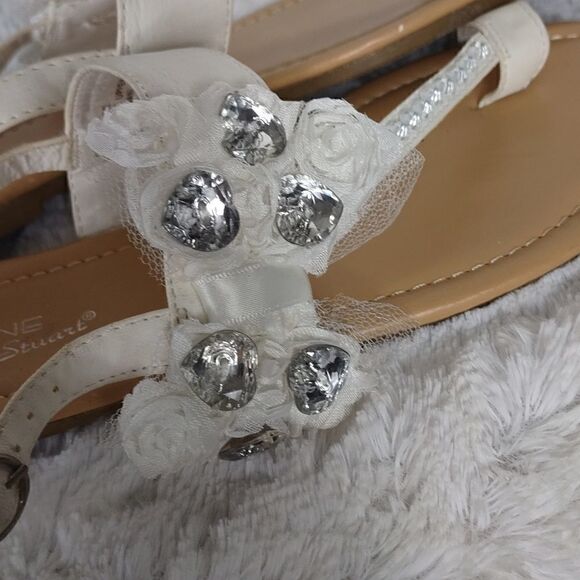 Madeline Stuart Rhinestone Studded Woman's Toe Sandals - Picture 6 of 8